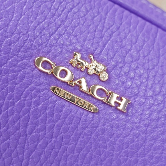 Coach Court Backpack In Signature Canvas Pebble Leather Sand/Iris - Picture 6 of 6